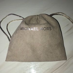 White gold micheal Kors hoops